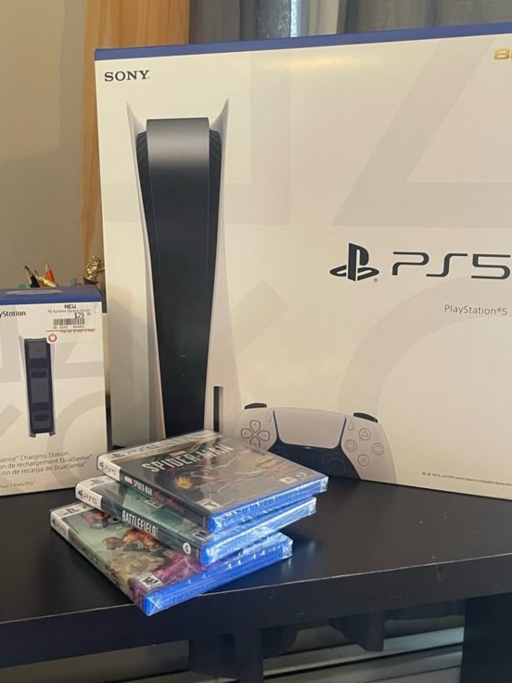 Sony PS5 Console Bundle in White and Black with Games
